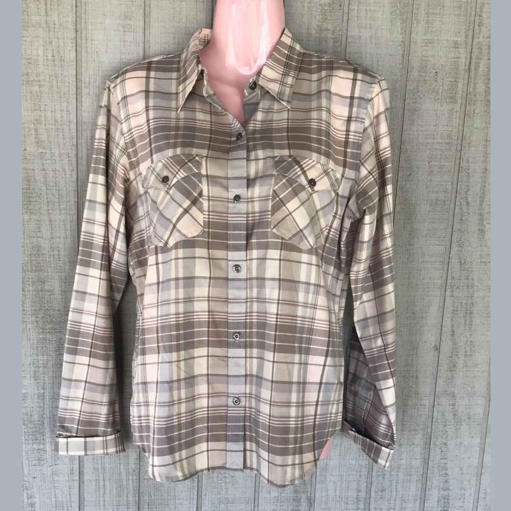 CHAPS Long Sleeve Shirt (Cream Multi)